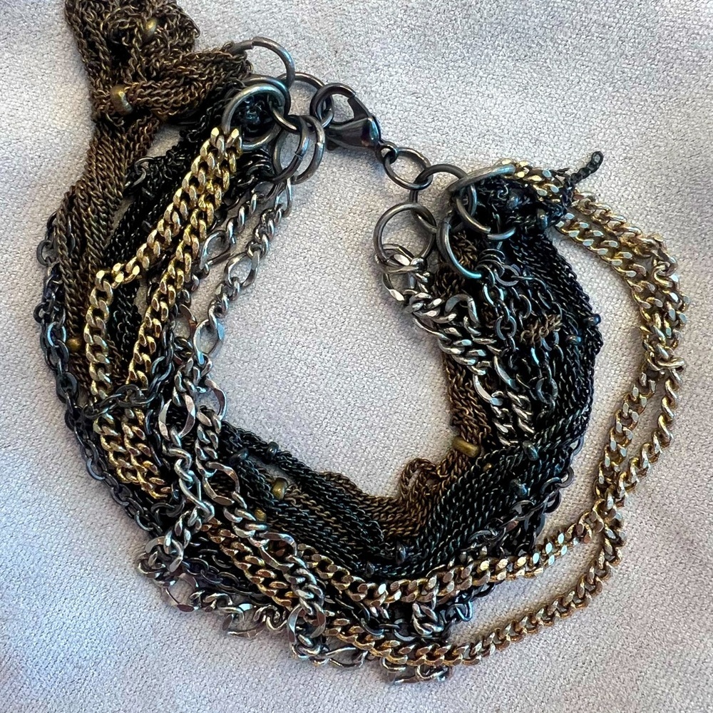 Italian Mixed Metal Chain Bracelet